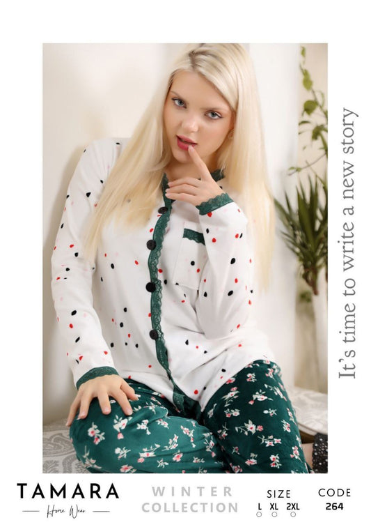 Green flowery PJ